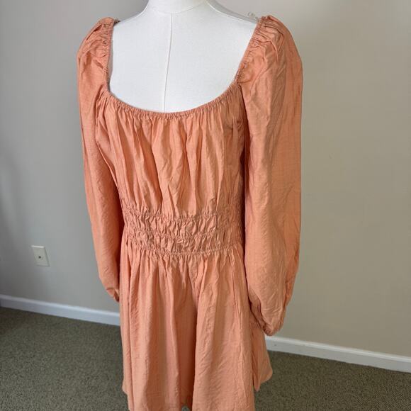 Curvy Girl Square Neck Long Sleeve Mini Dress US Women's 1X Plus - Picture 2 of 8